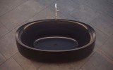 Aquatica Leah Black Freestanding Solid Surface Bathtub02